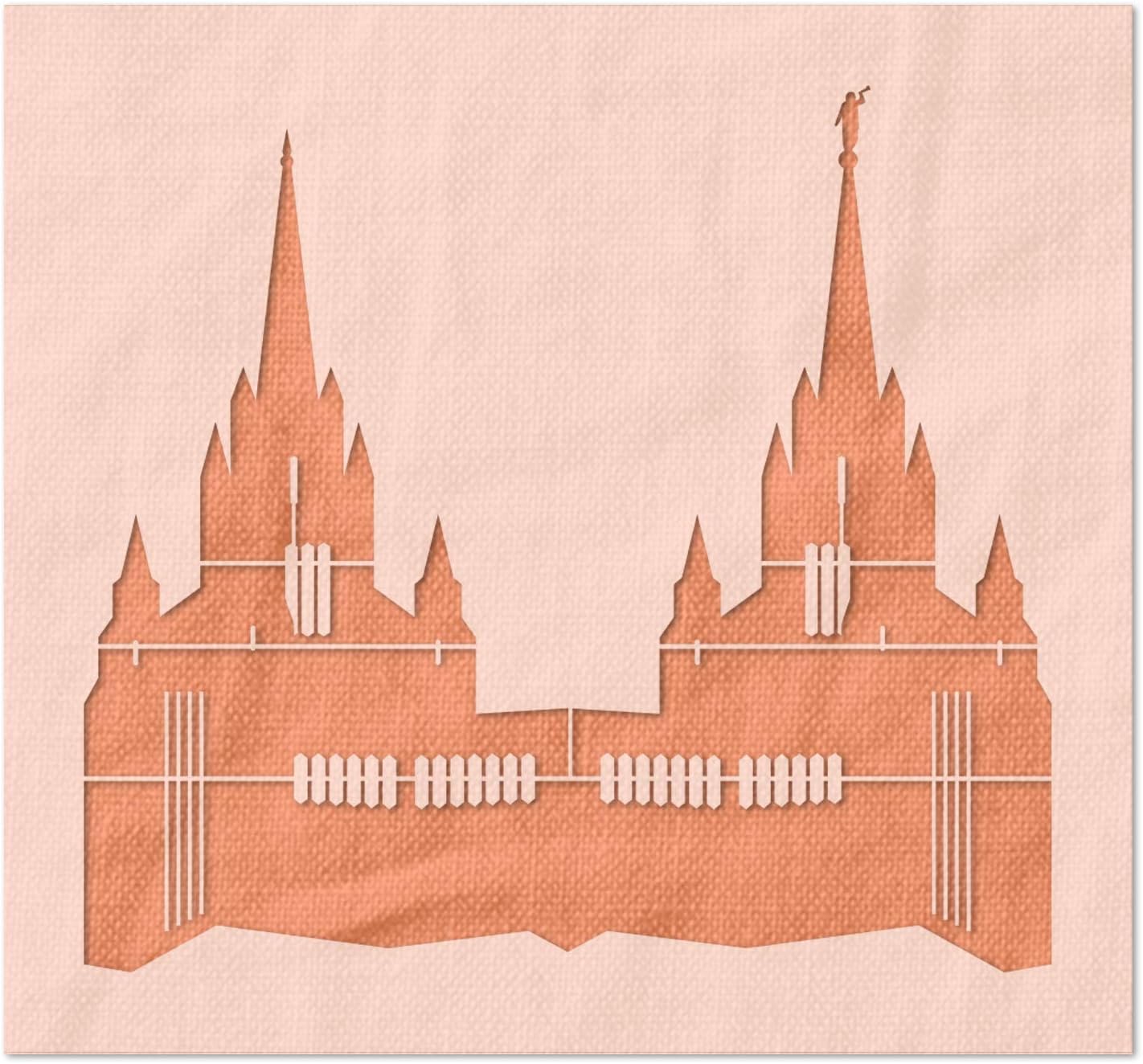 Stencil Stop Letter Day Temple San Diego Stencil - Reusable for DIY Projects, Painting, Drawing, Crafts - 14 Mil Mylar Plastic (18 x 16.5 inches)