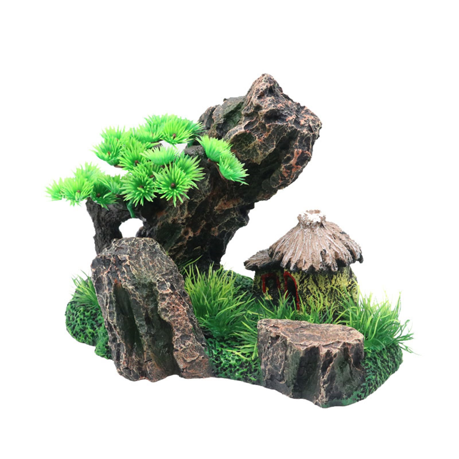 Plante artificielle pour reptiles - Décoration d'aquariums - Pour les amateurs d'eau - Esthétique naturelle