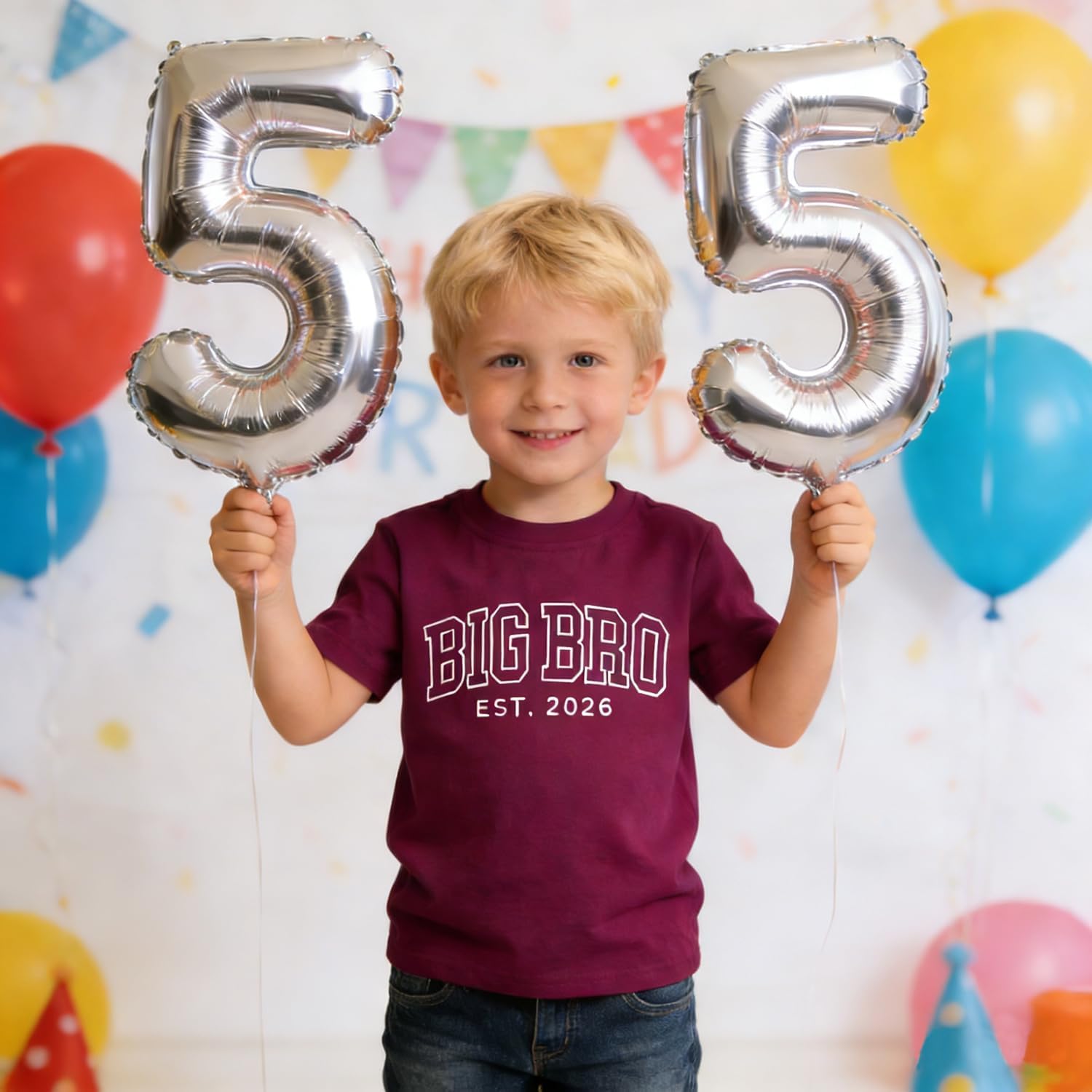 SOFEON Big Brother Shirt Toddler Boy Embroidered Big Bro Est. 2026 T-Shirt Kids Summer Short Sleeve Announcement Tees Tops - Image 3