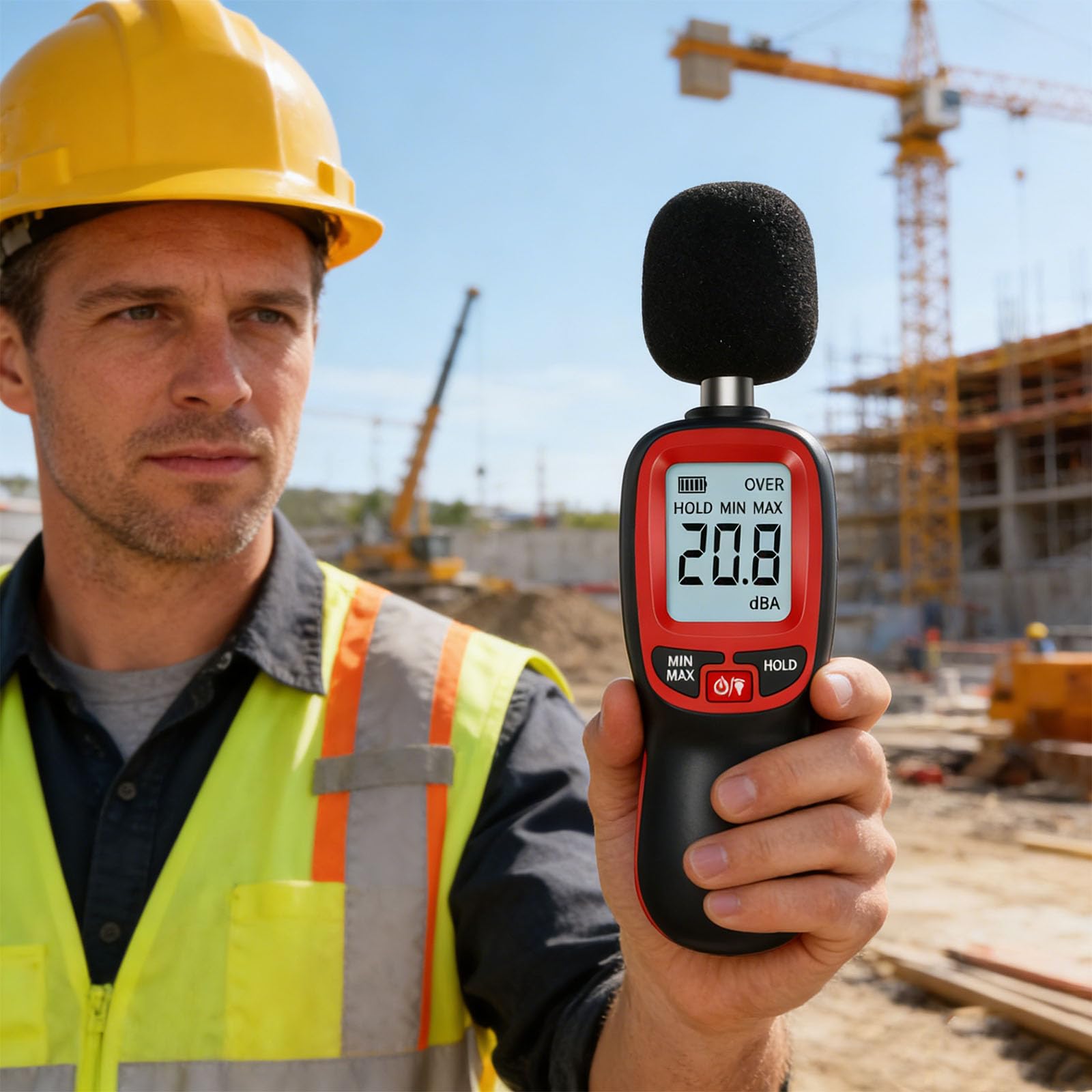 Tester portatile decibel rumore con tecnologia avanzata per uso interno esterno Misuratore rumore compatto da 30 a 130 dBA
