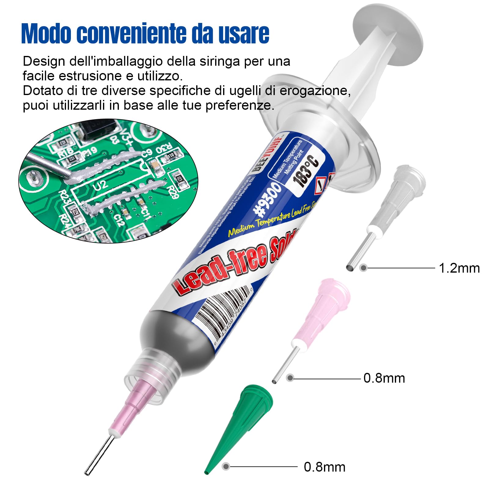 Pasta Saldante Senza Piombo Sn64Bi35Ag1 - Per Saldatura Professionale PCB E SMD - Foto 12
