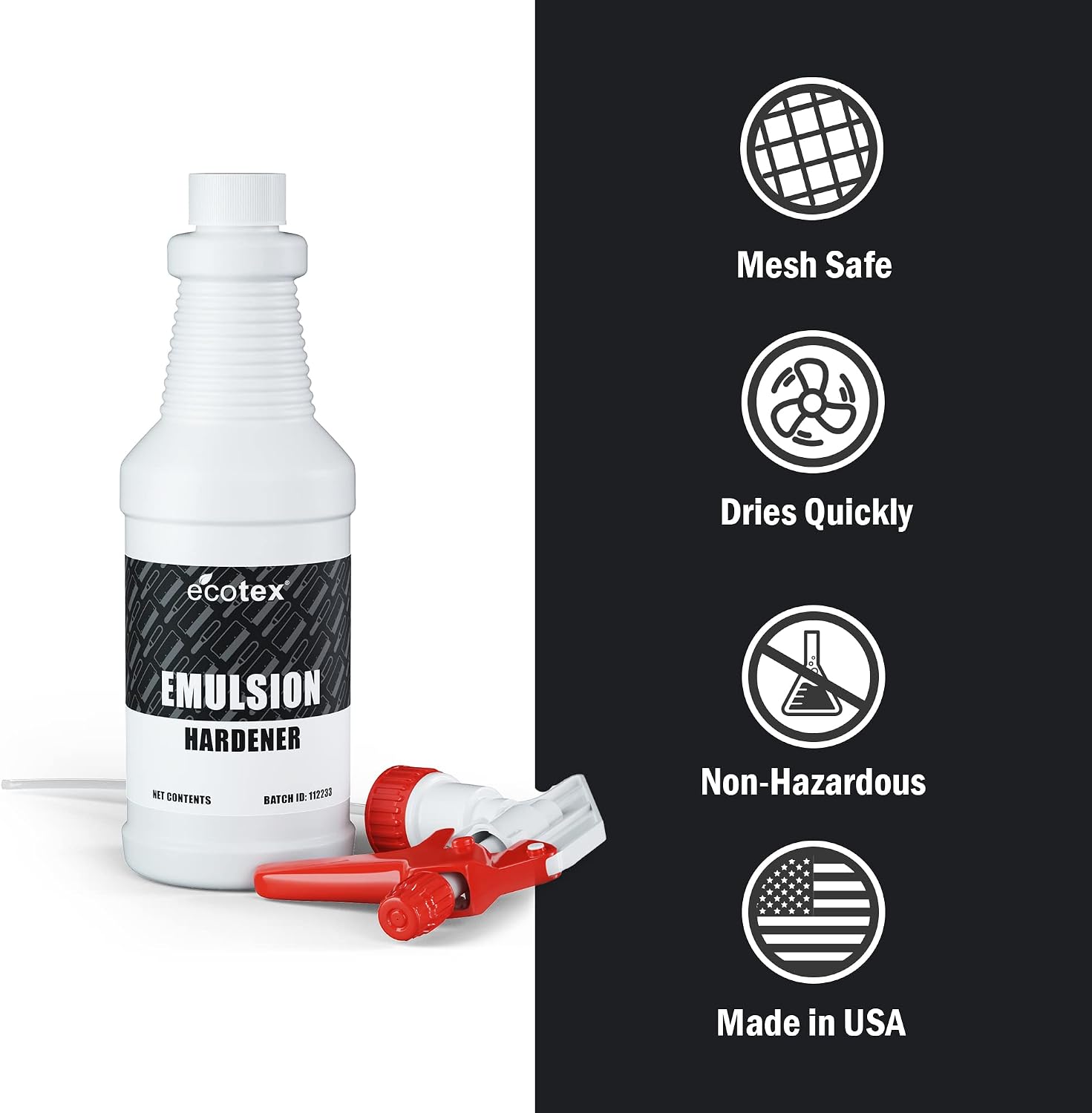 Ecotex® Emulsion Hardener for Screen Printing (Gallon - 128oz.) – Enhances Stencil Durability Against Water-Based and Discharge Inks - Screen Print Direct®