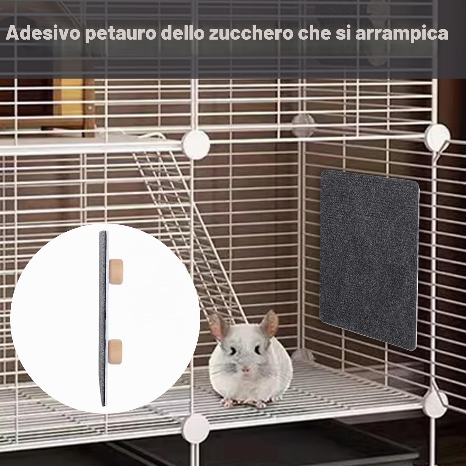 Giocattoli per petauri dello zucchero, accessorio per gabbia per petauri dello zucchero, tappetini da arrampicata, 2 pz tiragraffi autoadesivi per piccoli animali domestici per affilare gli artigli