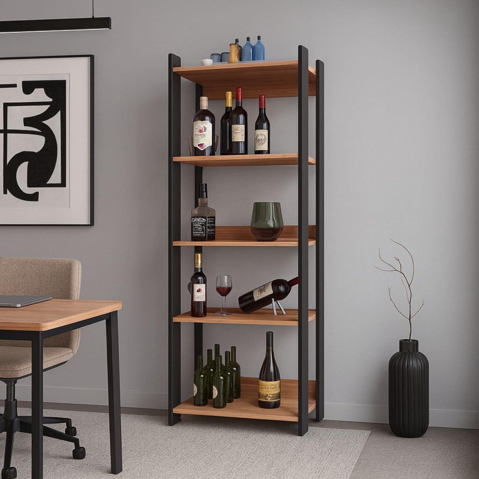 Estante Industrial Vintage 5 Prateleiras de Aço – Organizadora