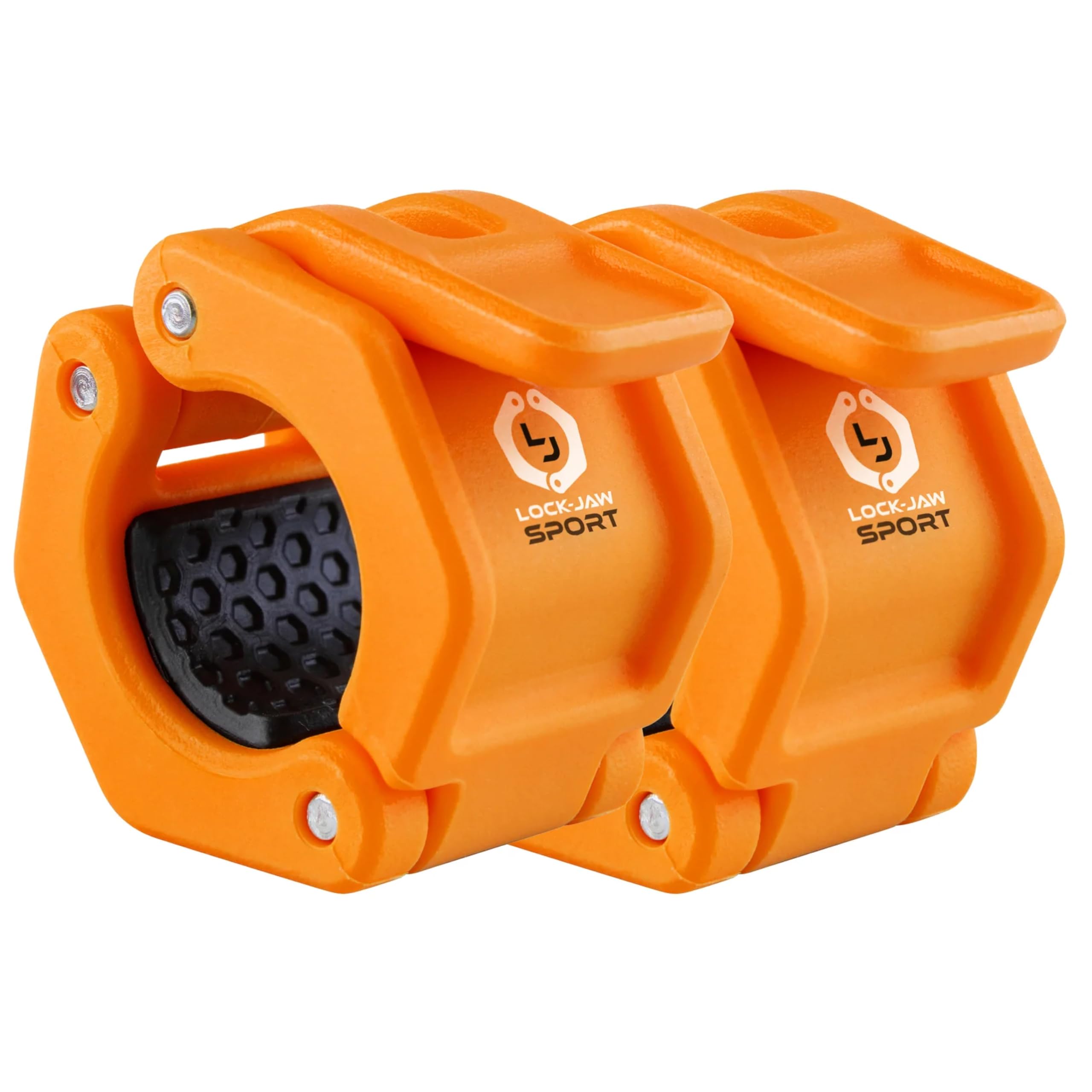 Lock-Jaw Magnetic Barbell Collars/Clamps, 1"/25mm Bars, Orange