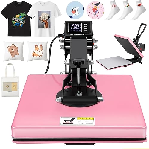 Miniatura 10 de AKEYDIY Prensa de calor, máquina de prensa de calor deslizante de 15 x 15 pulgadas para camisetas, máquina digital de transferencia de calor para