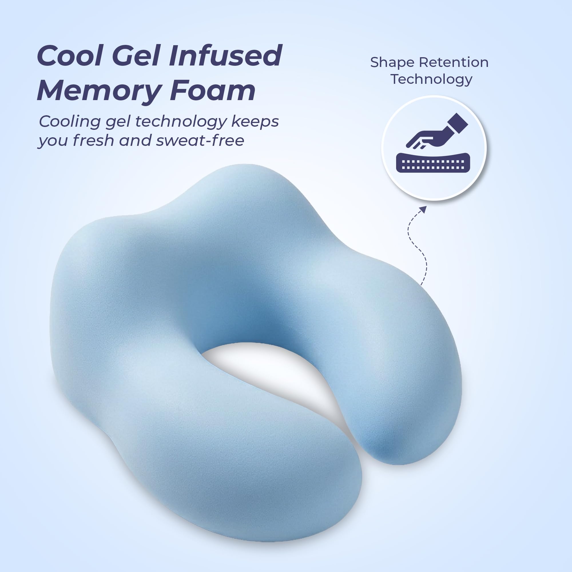 Billebon Memory Foam Neck Pillow - Travel Comfort -2