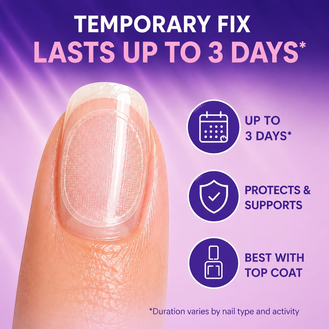 Nail Repair Patches - Clear Self-Adhesive Broken Nail Patches for Broken Fingernails - Split Fingernail Repair Sheet Instant Protection for Chips and Splits - 32 Pre-Shaped Tabs Manicure Saver Kit
