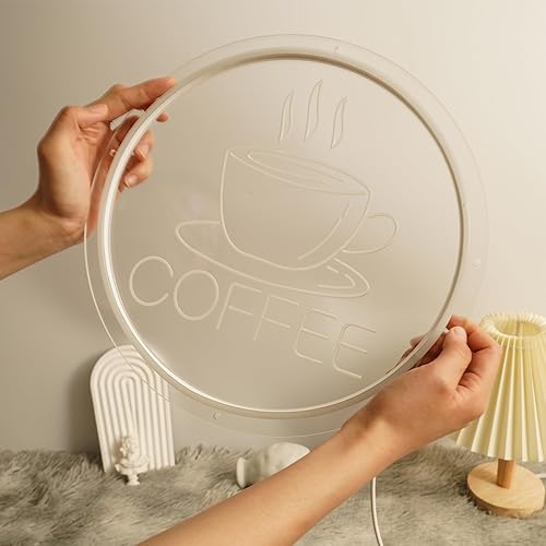 Miniatura 7 de BIOWAY - Letrero de neón de café para bar, decoración de estación de café, letrero de neón para bar, cerveza, pub, tienda, letrero de barra con