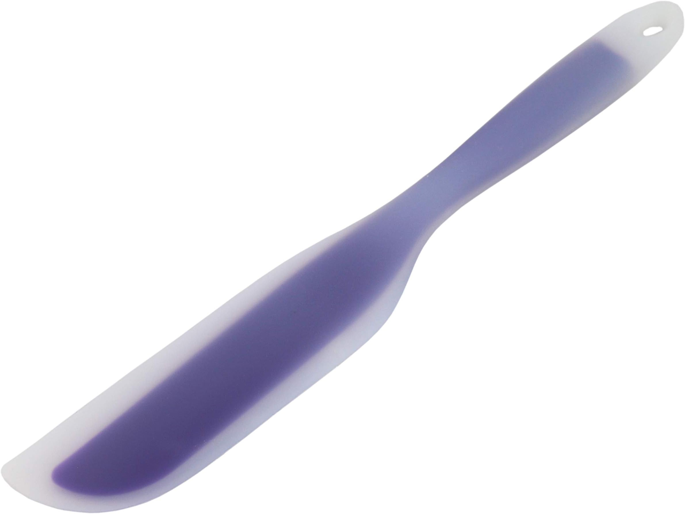 Nonstick Silicone Knife Shaped Flexible Kitchen Spatula Scraper Turner,Kitchen Cooking Utensils With Nylon Core (Purple)