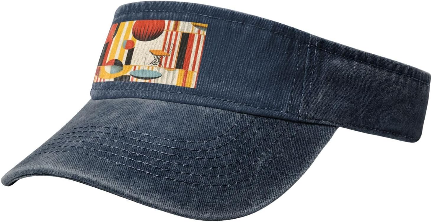 Sun Hats for Men Women Summer Sport Empty top Baseball Cotton with for Beach, Summer, Linen Oil Painting Black