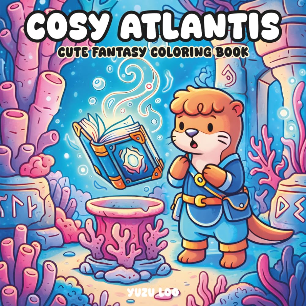 Cozy Atlantis : Cute Coloring – 40 Cozy Drawings, Bold Line and Easy