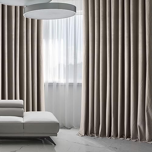 Miniatura 2 de HPD Half Price Drapes Signature Plush - Cortinas opacas de terciopelo extra anchas para dormitorio (1 panel), 100W X 96L cortinas opacas negras de