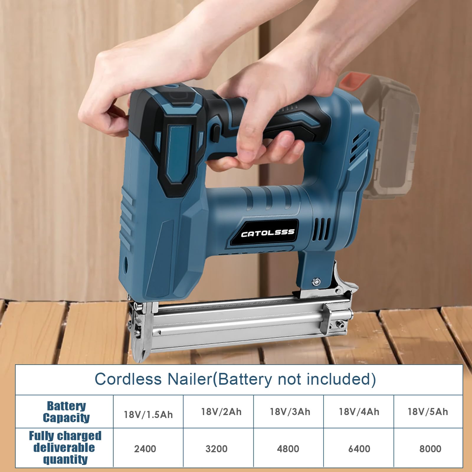 Agrafeuse électrique sans fil compatible avec batterie au lithium Makita 18 V,100 W Agrafeuse électrique 2 en 1 Avec avec 500 clous et 500 agrafes