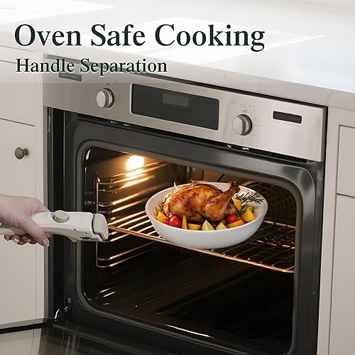 Miniatura 5 de Juego de 8 utensilios de cocina de cocina, ollas y sartenes antiadherentes, juego de sartenes de inducción con mango desmontable para utensilios de