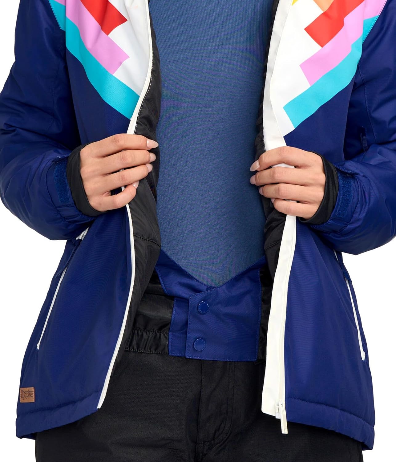 Tipsy Elves Ski Jackets for Women - Bright Colorful Apres Ski Outerwear Hooded Waterproof Snow Jackets for Adults - Image 4