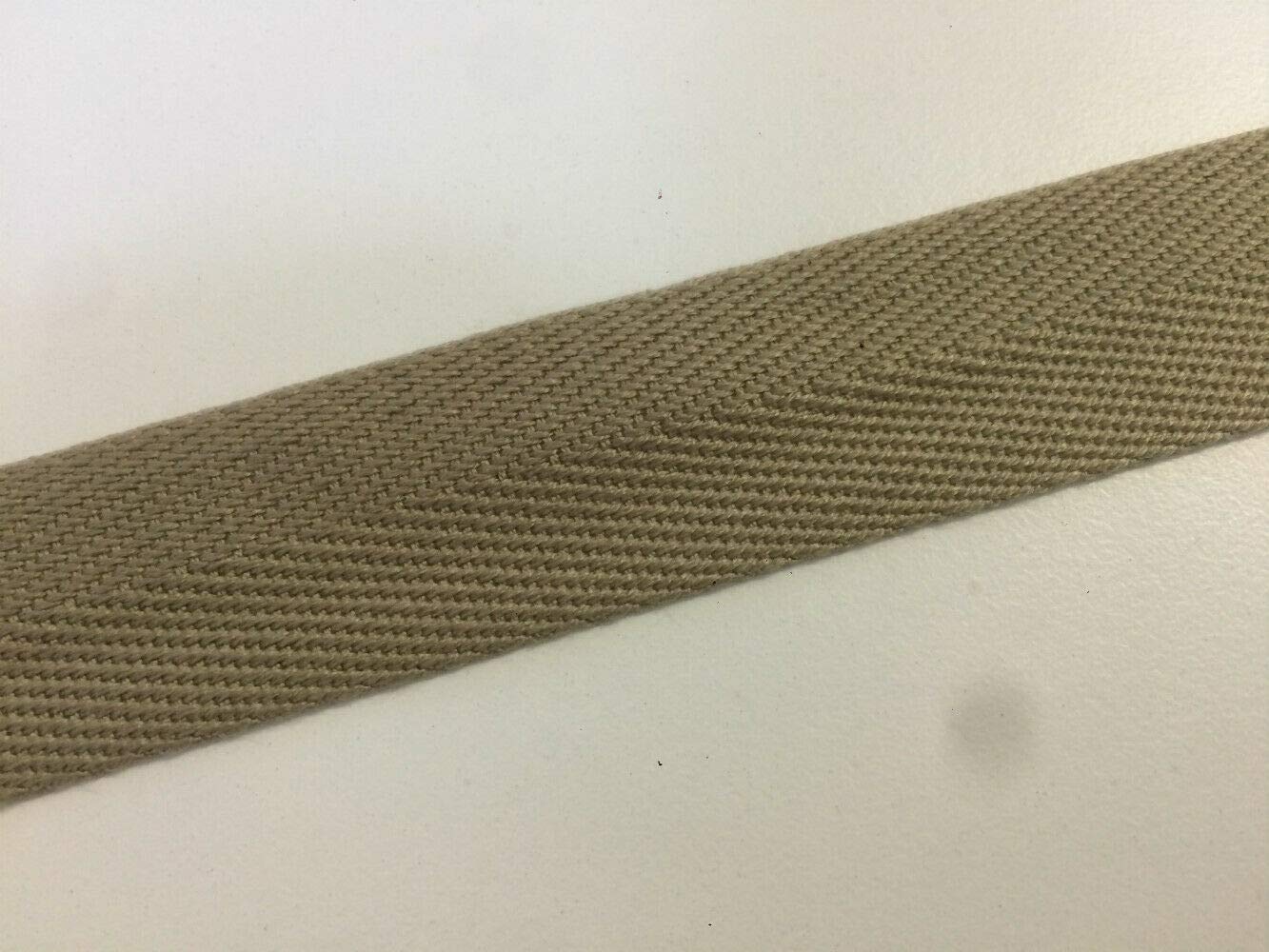 Nova Cotton Bunting Tape White Mushroom Cotton Blend Binding Apron Herringbone Twill Webbing Tape Sew Strap 25Mm Wide 1"- 20Metres