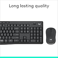 Vista 8 de Logitech MK295 Combo de ratón y teclado inalámbrico con tecnología SilentTouch, teclado numérico completo, seguimiento óptico avanzado, inalámbrico