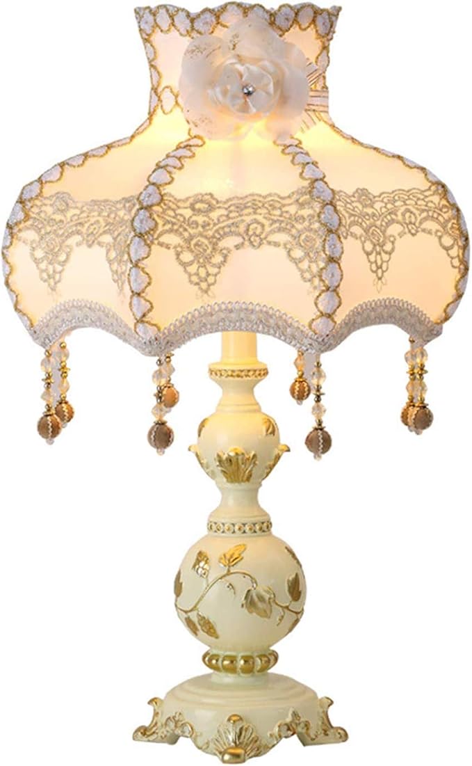 SMWZFDD Lamp LED Table Lamp Lamp European Bedside, Switch To Button From Resin Table Lamp, Living in The Used, Dining Room, Bedroom, on The Study Room, Kitchen, Bedside Table, Etc.
