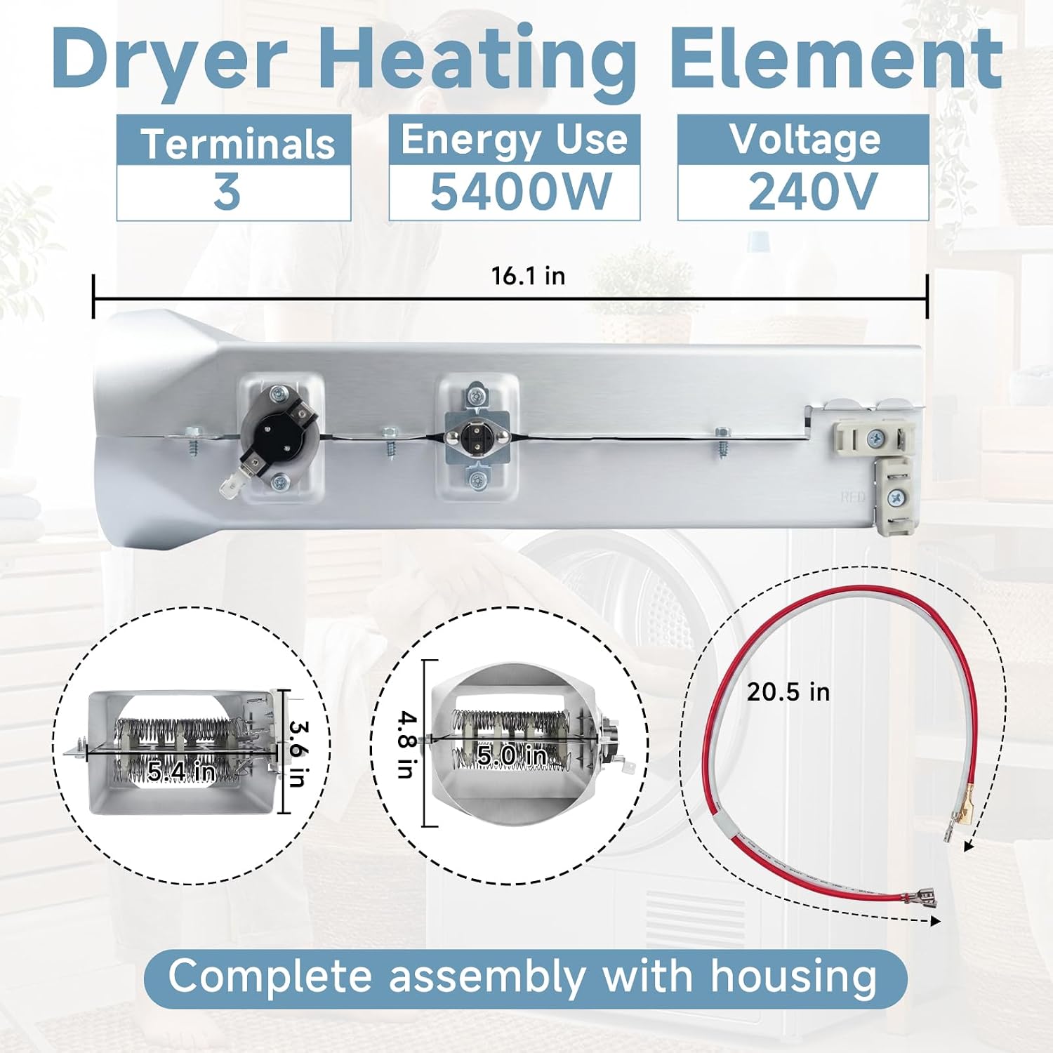 5301EL1001J Dryer Heating Element For LG & Kenmore Dryers