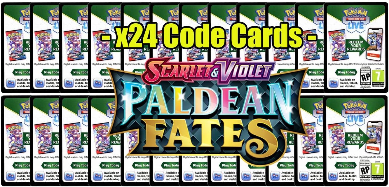 Pokemon - Paldean Fates Code Card Lot - x24 - Pokemon Live (Shipped/Mailed)