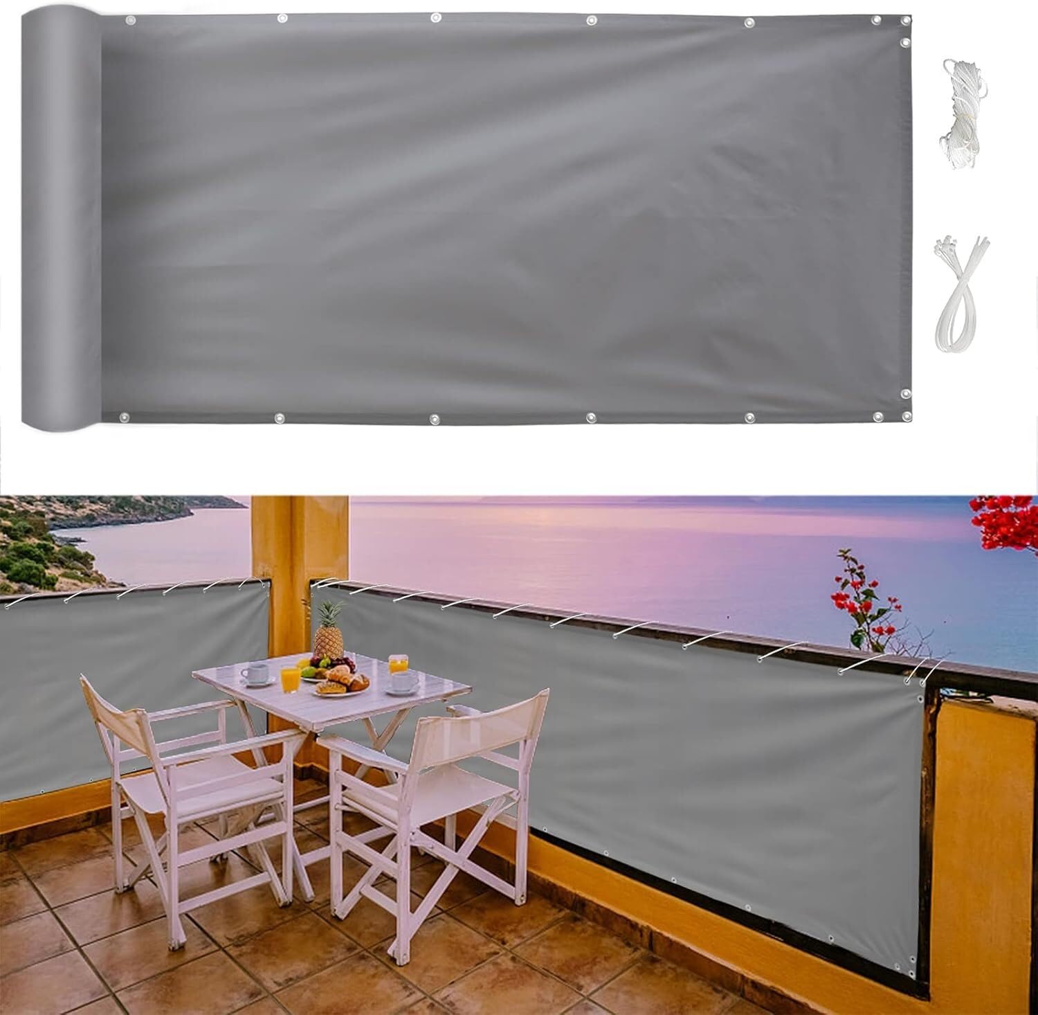 JvFbjLF Outdoor UV Protection for Patio Balcony Fence Porch