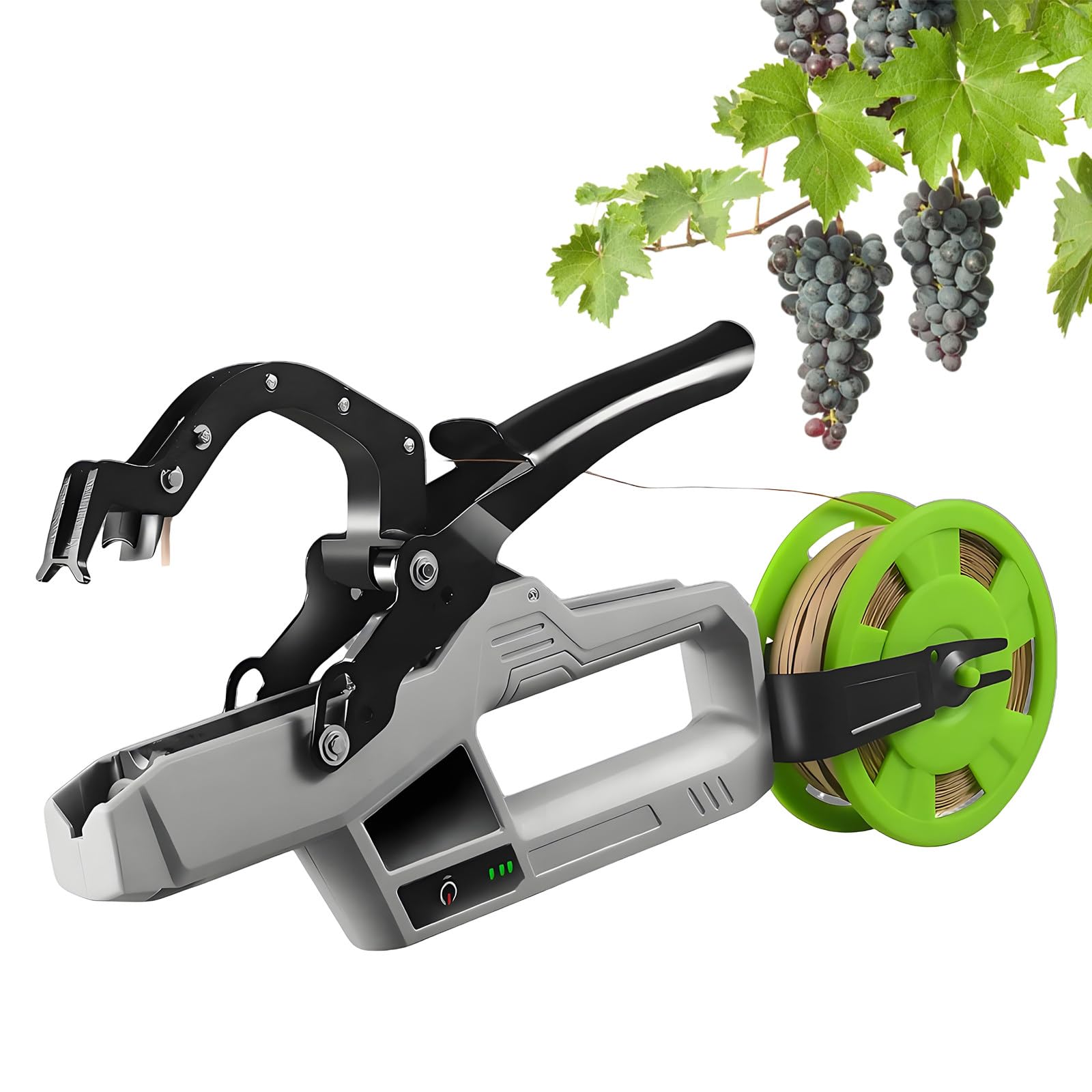 BANGBANGJI Máquina eléctrica para Atar Plantas, Cintas para Plantas de Ganado, Herramienta para Atar vides, diámetro máximo de Paquete de 45 mm, hasta 6000 Veces, para Uvas, Tomates y Verduras