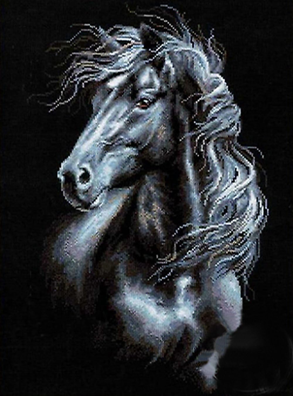 YTG Full DIY 5D Diamonds Embroidery Bronze Horse Magic Cube Round Diamond Painting Cross Stitch Diamond Mosaic (50X40)+Gift: mobile phone bracket
