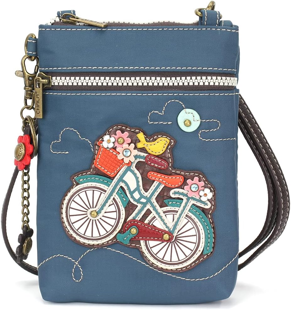 CHALA Crossbody RFID Cell Phone Purse - Women Nylon/Faux Leather Multicolor Handbag with Adjustable Strap Venture