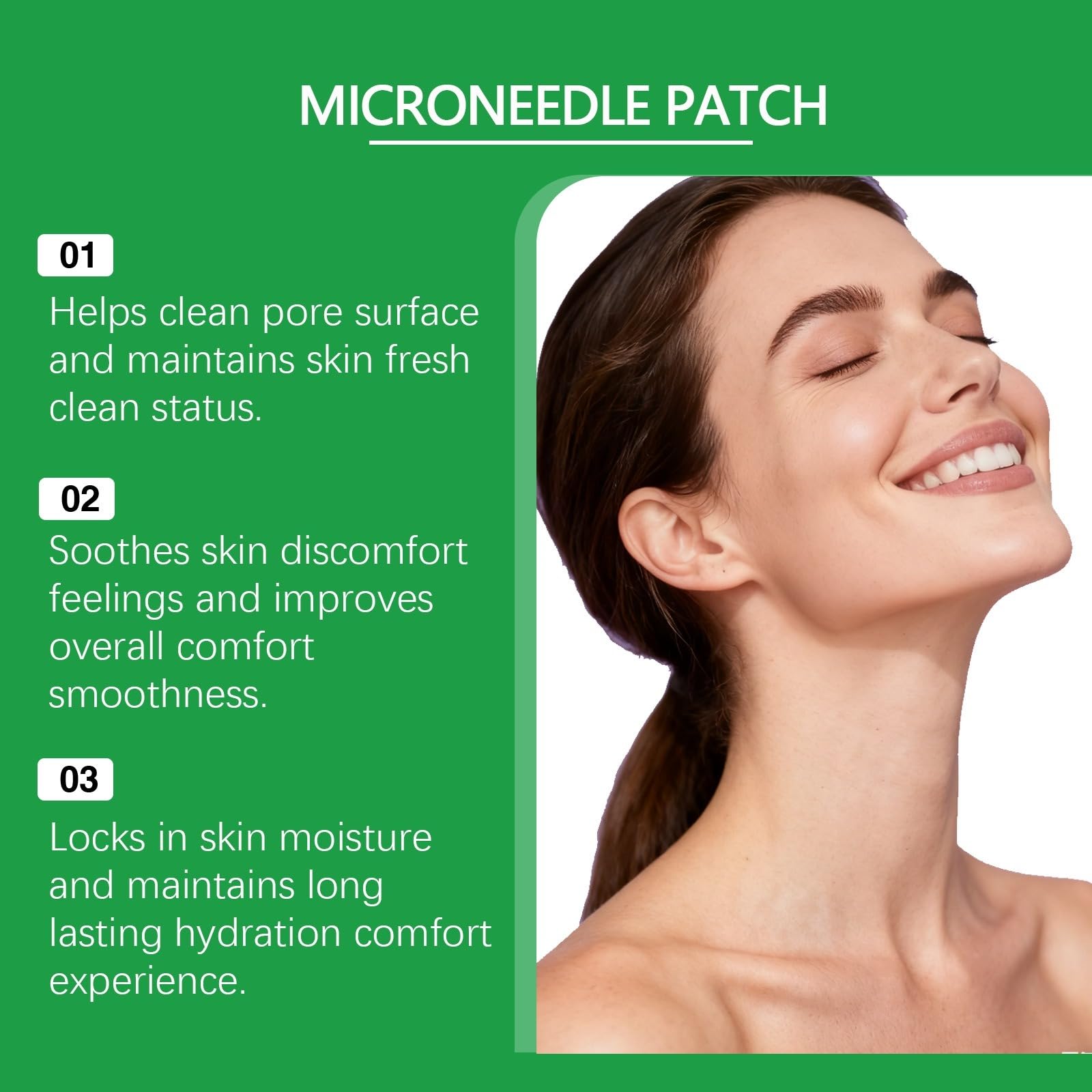Cerotti a microaghi per la cura della pelle, cerotti trasparenti con microneedle per tutti i tipi di pelle, trattamento cutaneo efficace di lunga durata