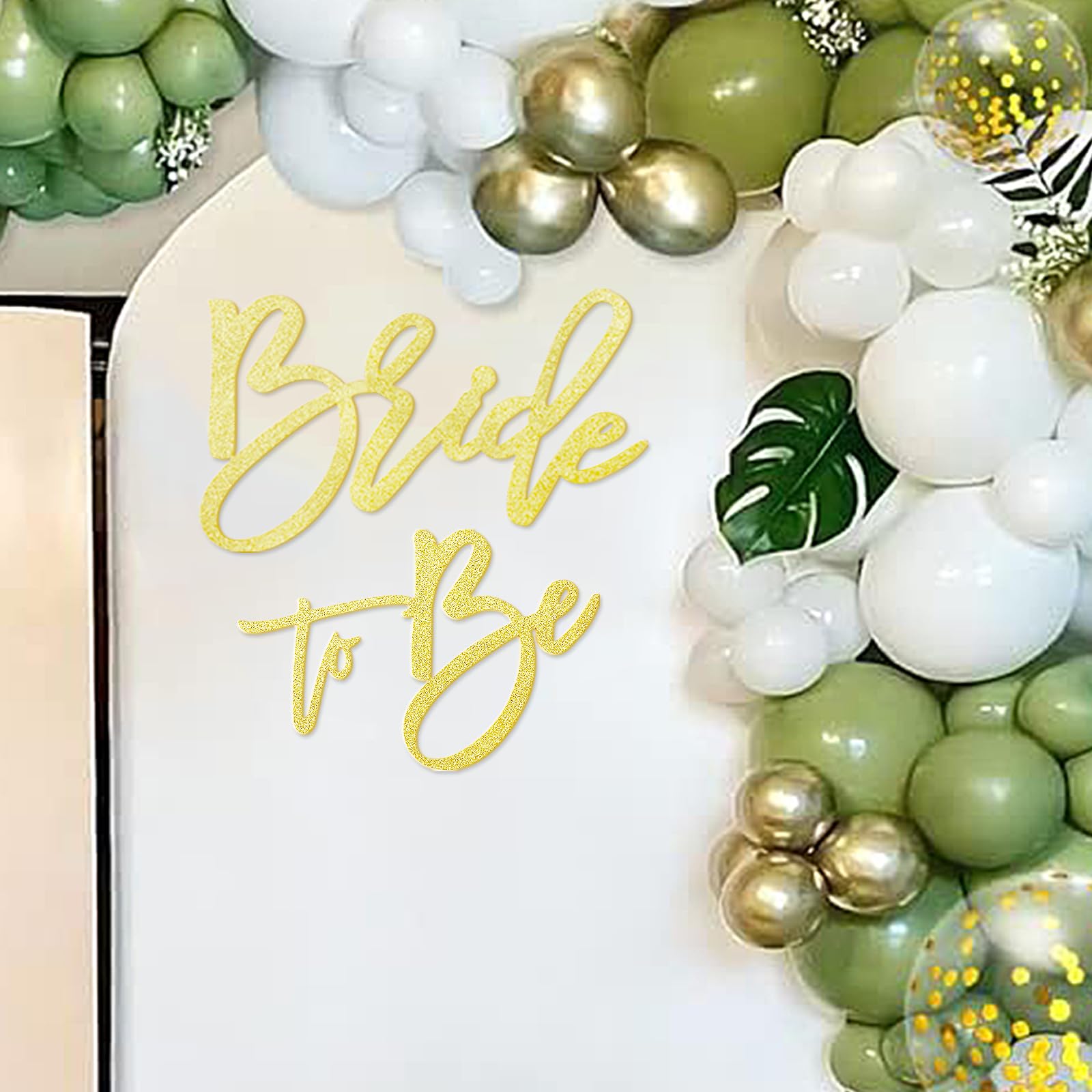 Photo 1 of MASTRON Bride to Be Sign - Glitter Gold Felt Letters