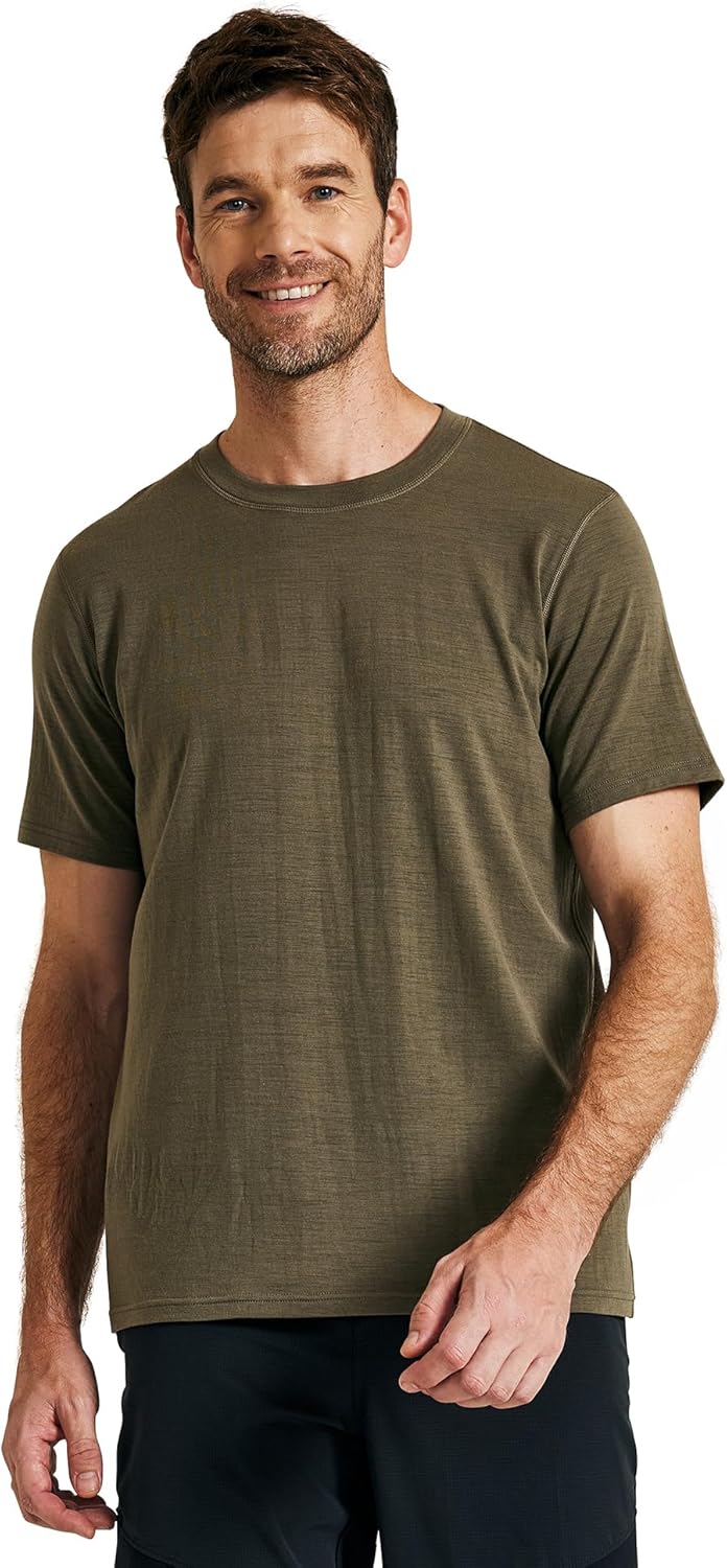 METARINO Men’s Merino Wool T-Shirt Short Sleeve Athletic Tees Lightweight Base Layer Undershirt for Running,Workout