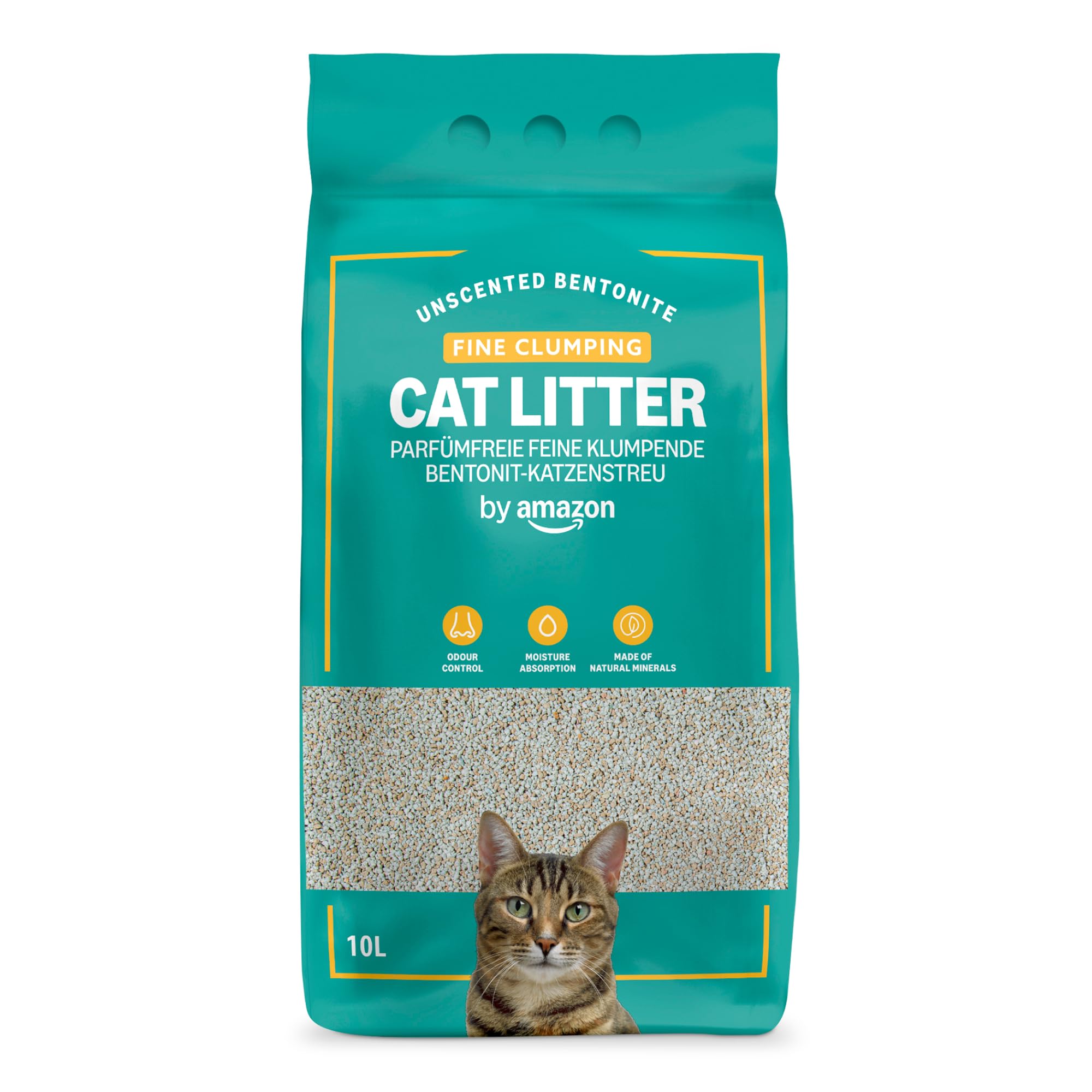 by Amazon Klumpende feine, geruchsneutrale Katzenstreu 10L (1er-Pack)