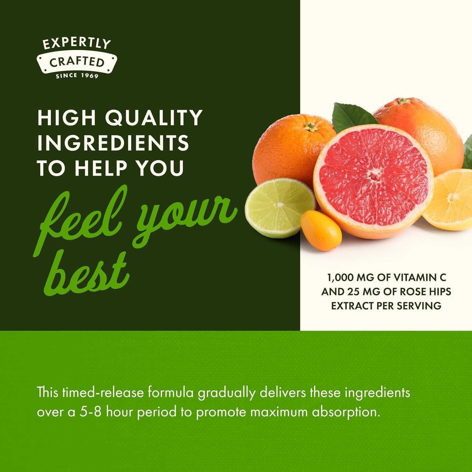 Swanson Timed-Release Vitamin C with Rose HIPS Immune System Support Skin Cardiovascular Health Antioxidant Supplement 1000 mg 250 Tablets (2 Pack)