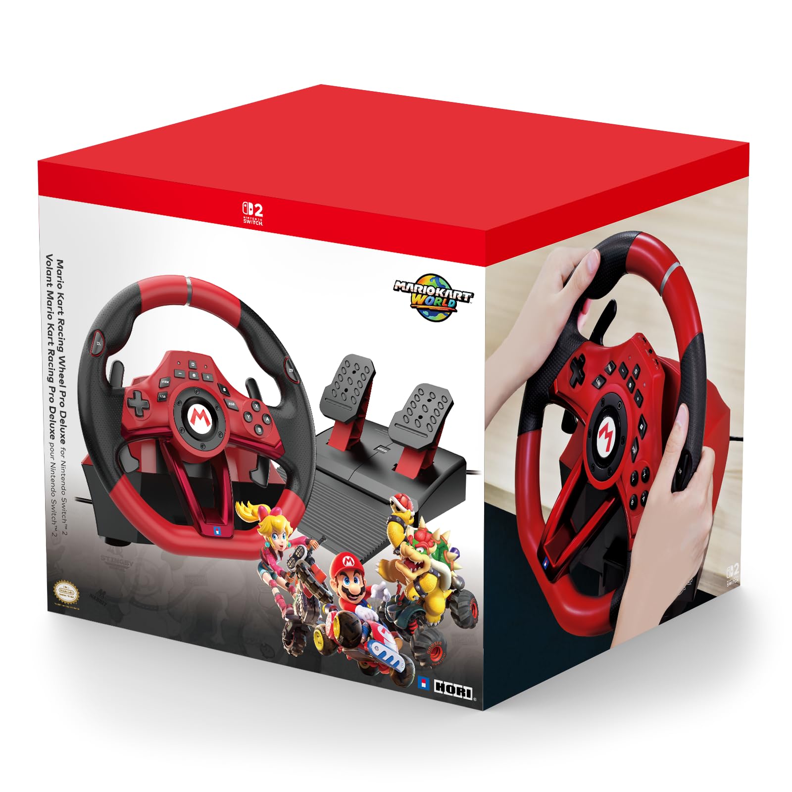 HORI Mario Kart Racing Wheel Pro Deluxe for Nintendo Switch 2 - Officially Licensed By Nintendo - Nintendo Switch 2 - Very Good - Used Controller