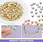 Star Beads for Jewelry Making, 600pcs Star Spacer Beads 6mm Large Hole Stars Shape Jewelry Charm Loose Bead for Bracelets Crafts