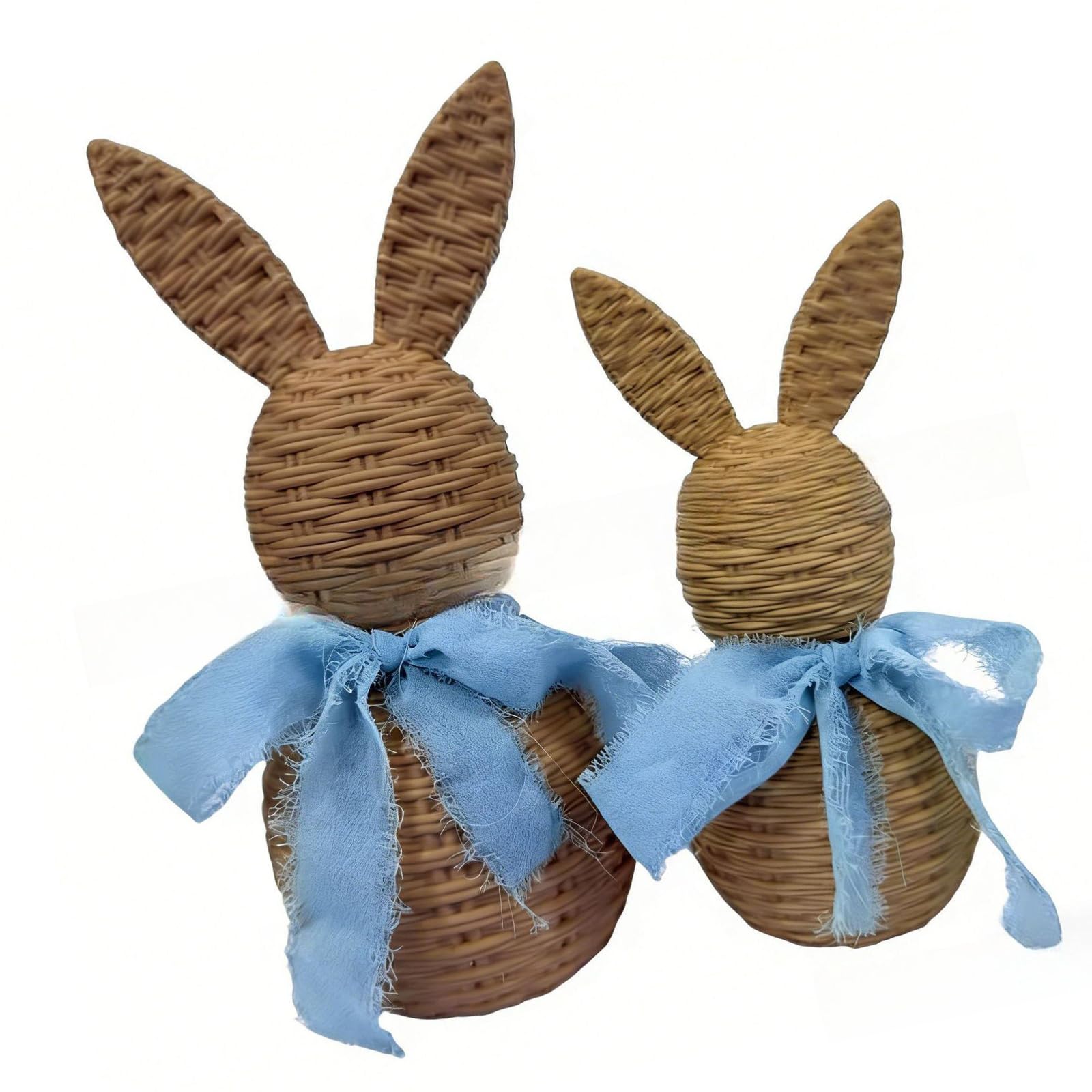 hogtnd Easter Decorations Rabbit Decorations Spring Centerpieces Home Statues Resin Rattan Figurines Decorations Table Decorations