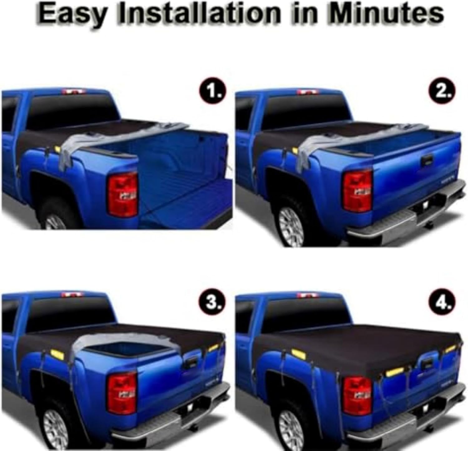 Truck Bed Tarp Cover for Eagle Talon,Truck Bed Cover with Adjustable Bungee Cords Pickup Truck Cargo Tarp Covers,Waterproof,A/L177*W185