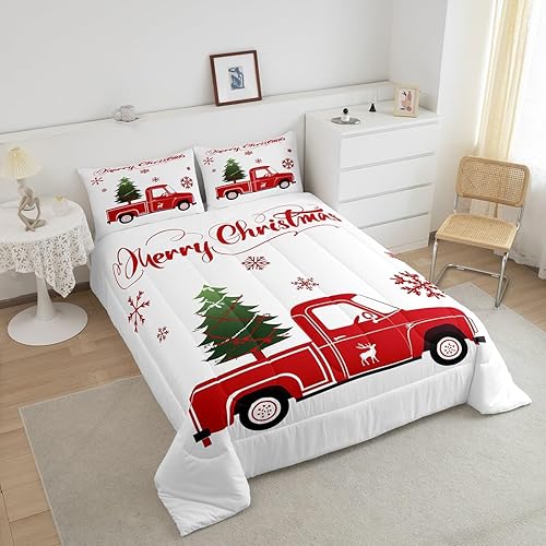 Vista 22 de Juego de ropa de cama de tractor tamaño matrimonial, juego de edredón de camión de equipo, edredón de plumón de excavadora de construcción, juego