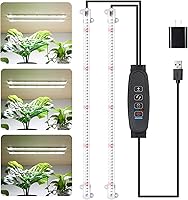 Vista 18 de Tiras de luz LED para cultivo, luces de cultivo para plantas de interior espectro completo 3000K, barra de luz para plantas con temporizador