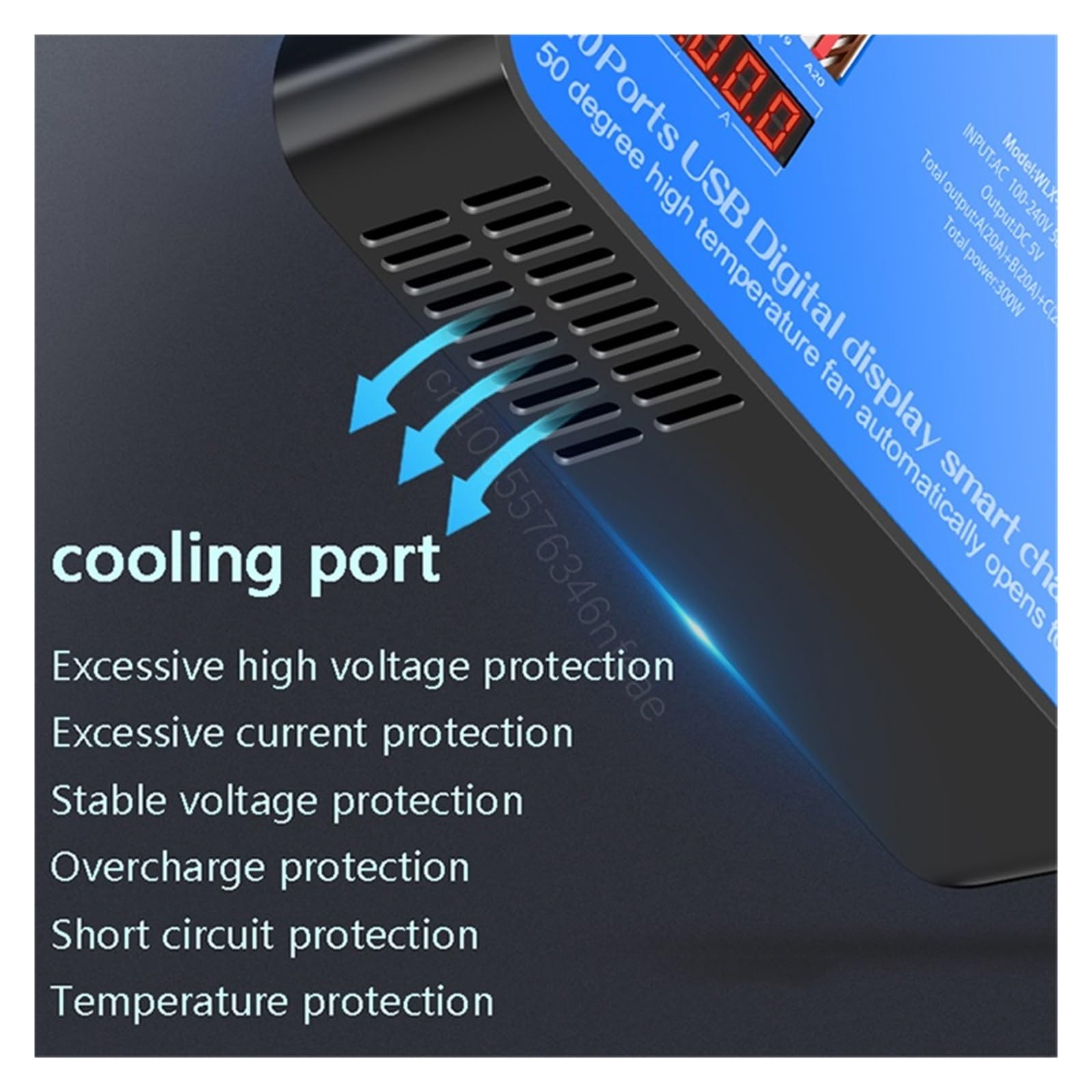 Caricatore USB Da 200 W 40 Porte For Adattatore HUB Stazione Di Ricarica Presa Dock For Telefono Multi Capacità Di Ricarica Rapida(Blue)