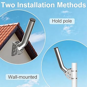 Antenna Mount, 11 Adjustable J Pole Mounting Bracket Kit for Outdoor Wireless Bridge, CPE, Access Point, Weather Station, WiFi Extender, TV Antenna, Wall or Pole Mounted Outdoor Antenna Pole Mount