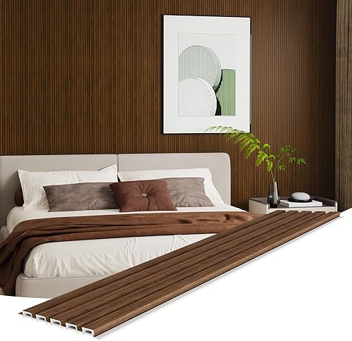 Miniatura 12 de WPC - Paneles de pared, paquete de 16 paneles de pared 3D de 48 x 6 pulgadas para decoración de pared interior, paneles de pared modernos para fondo