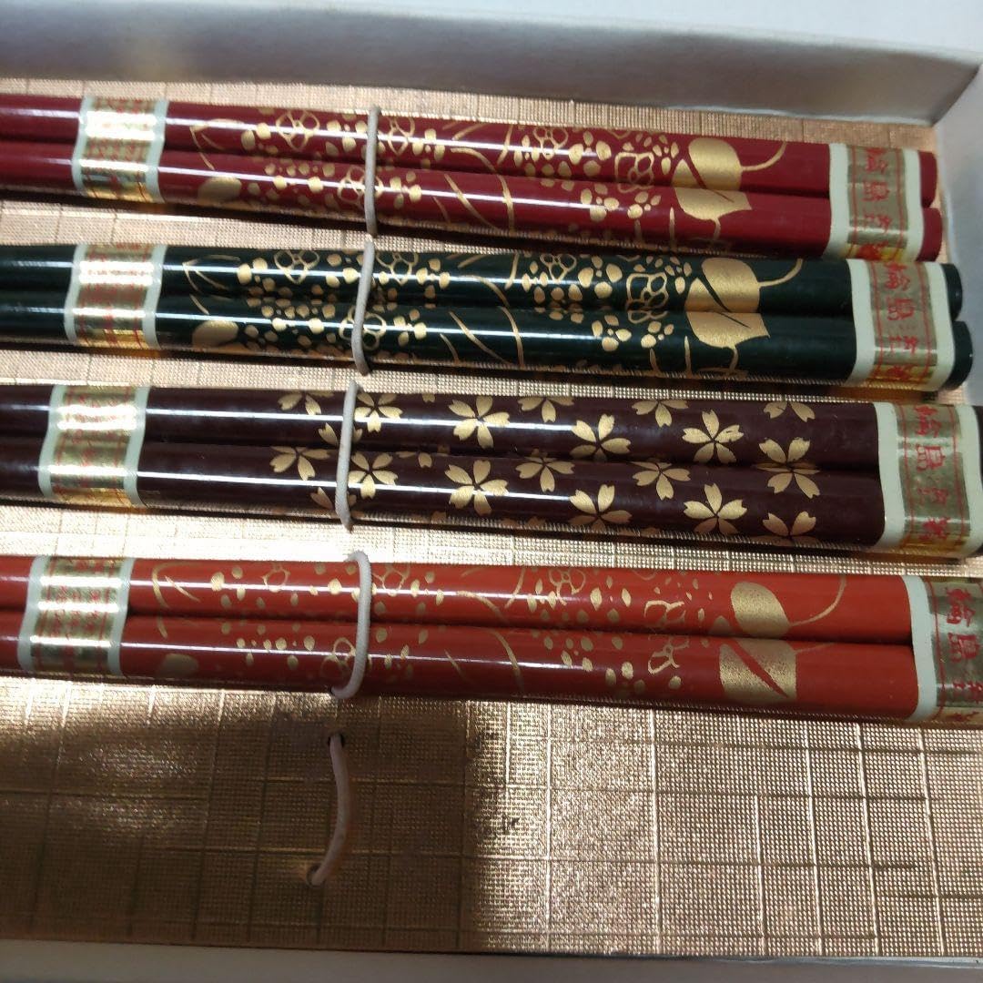 美しいデザインの箸セット 4膳 (輪島塗)