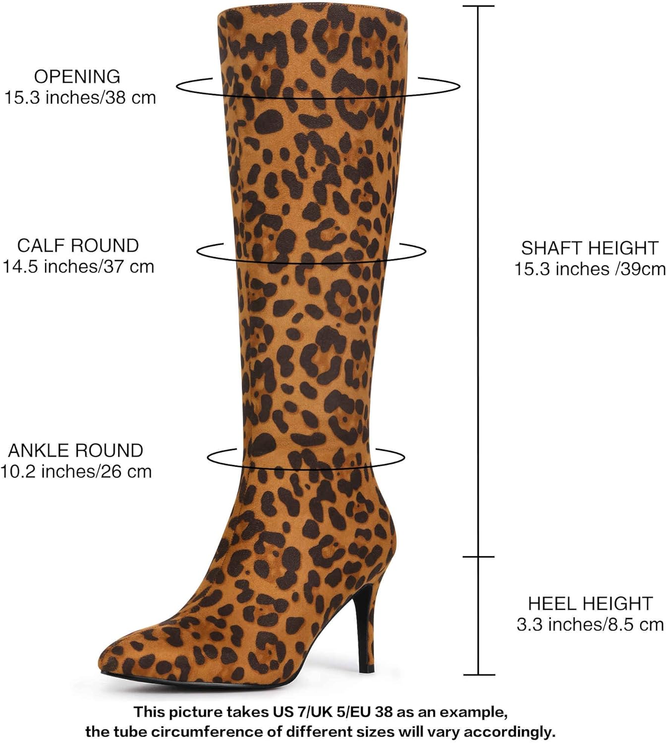 Perphy Classic Pointed Toe Stiletto Heel Knee High Boots for Women