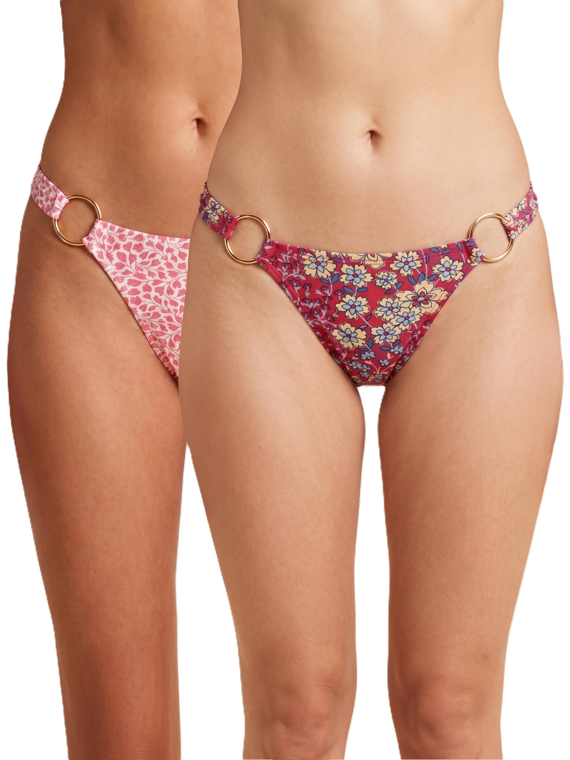 selfcare Women Thong Panties|Cotton Lycra|Floral Print|Mid Rise|2 Side Metal Ring|P2-picture-50