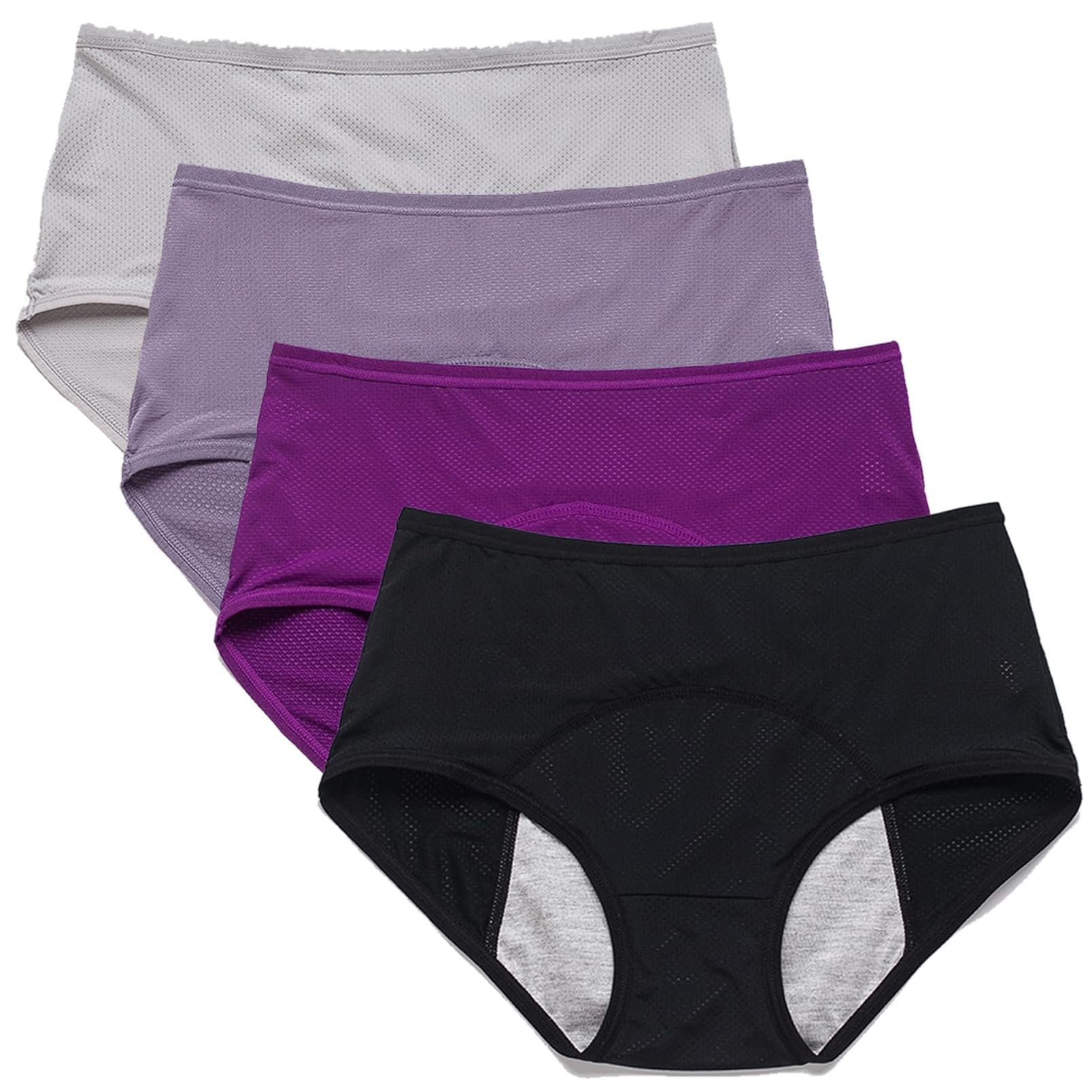 Braguitas A Prueba de Fugas, Calzoncillos para Incontinencia Urinaria, Ropa Interior de Mujer for Incontinencia, Lavable Reutilizable Bragas Menstruales de Cintura Media Alta