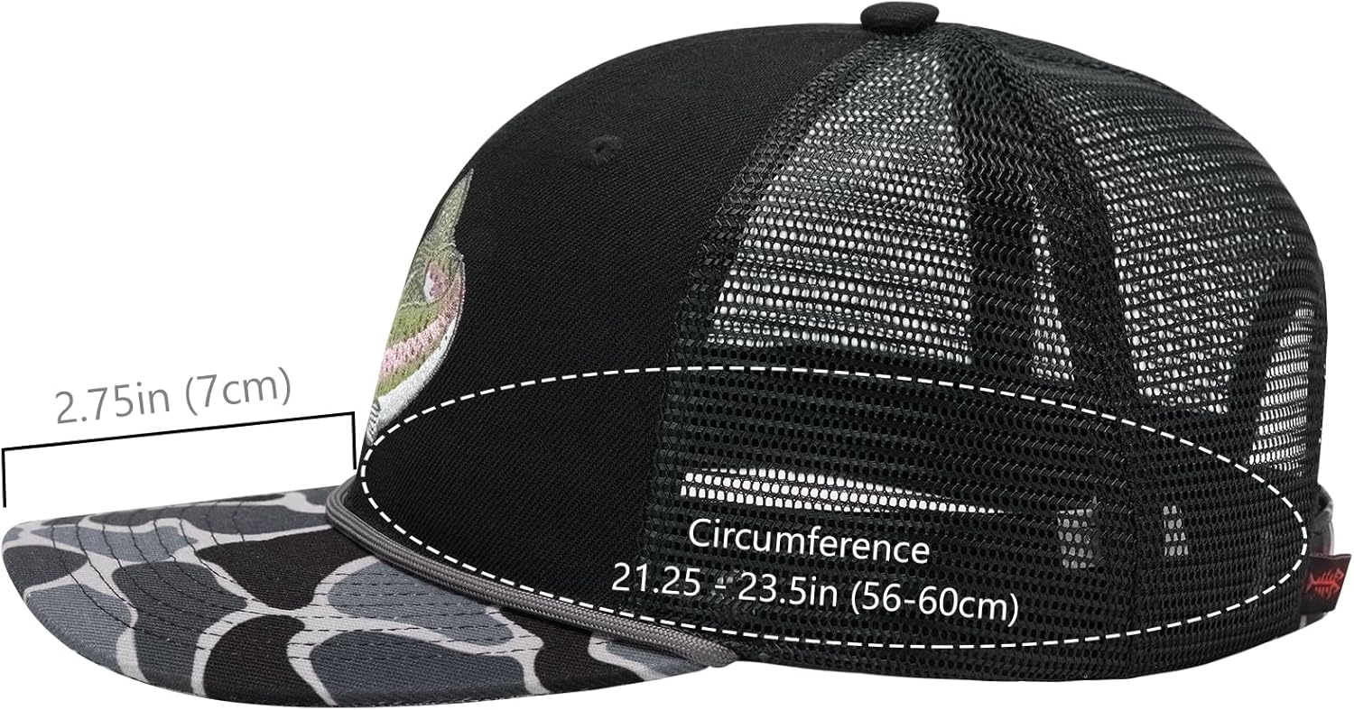 BASSDASH Camo Rope Trucker Hat Adjustable Embroidered Baseball Cap Mesh Back for Duck Deer Hunting Fly Fishing Camping - Image 3