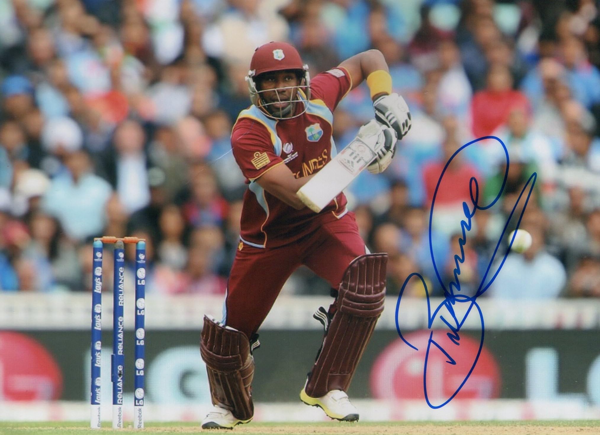5x7 Inches Original Autographed Photo of West Indies Cricketer Dwayne Bravo-image-29