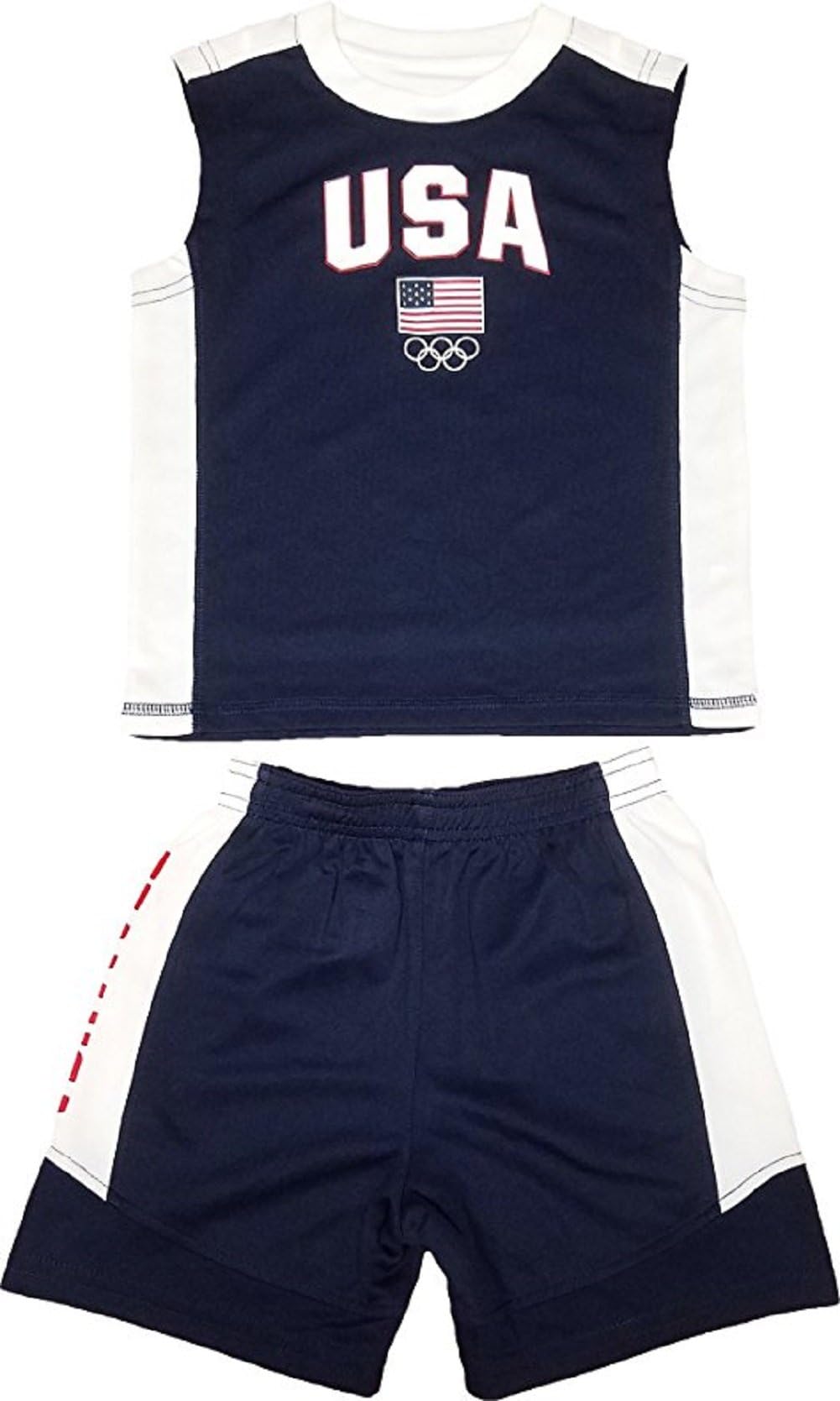 Team USA 5 Ring Navy 2 Piece Tank Top And Pant Set Kids